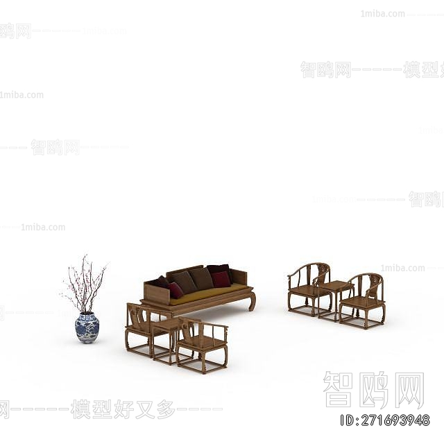 New Chinese Style Sofa Combination