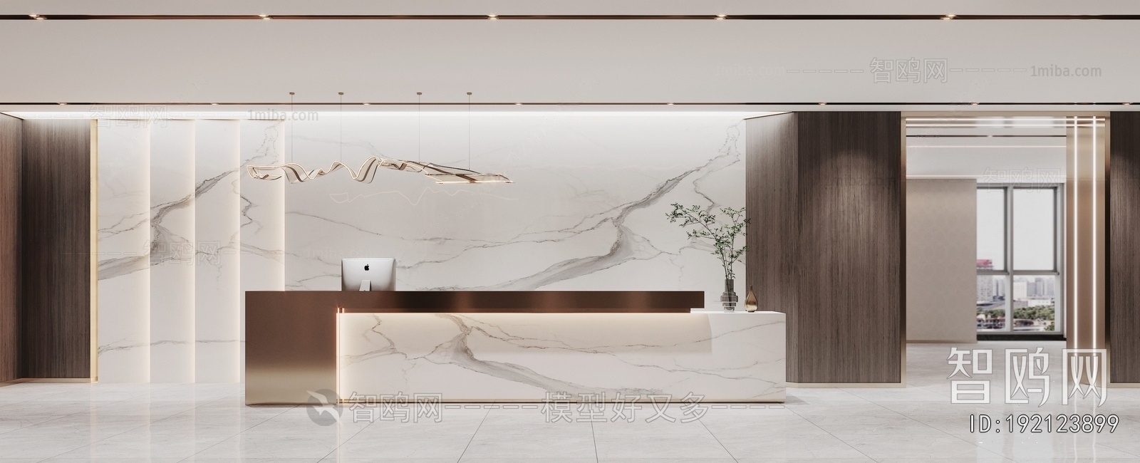 Modern Office Reception Desk