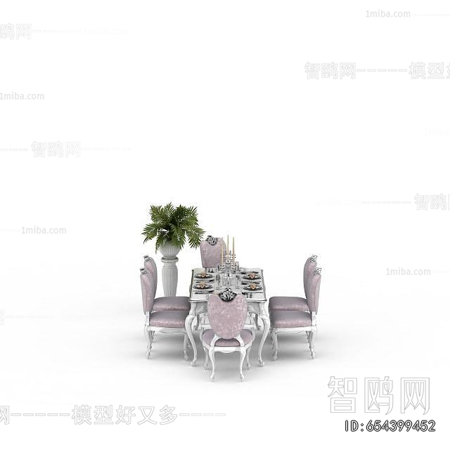 European Style Dining Table And Chairs