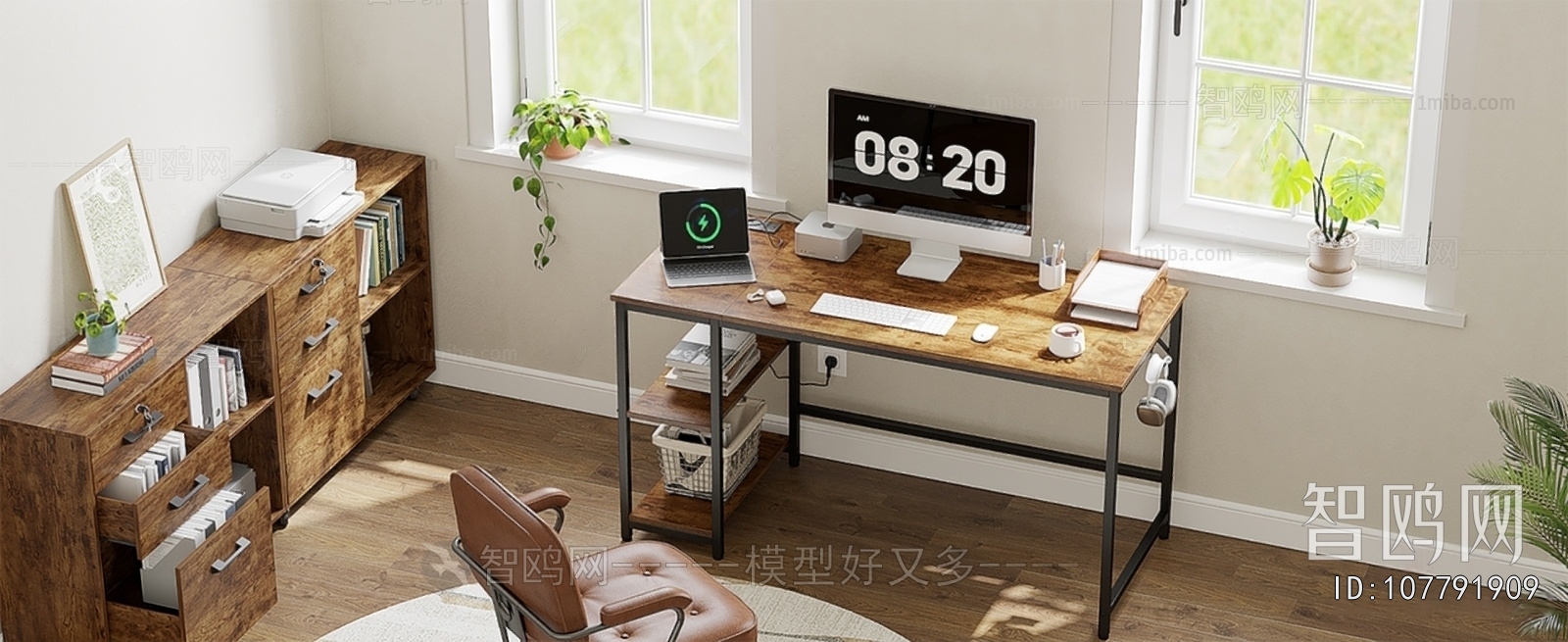 Industrial Style Computer Desk And Chair