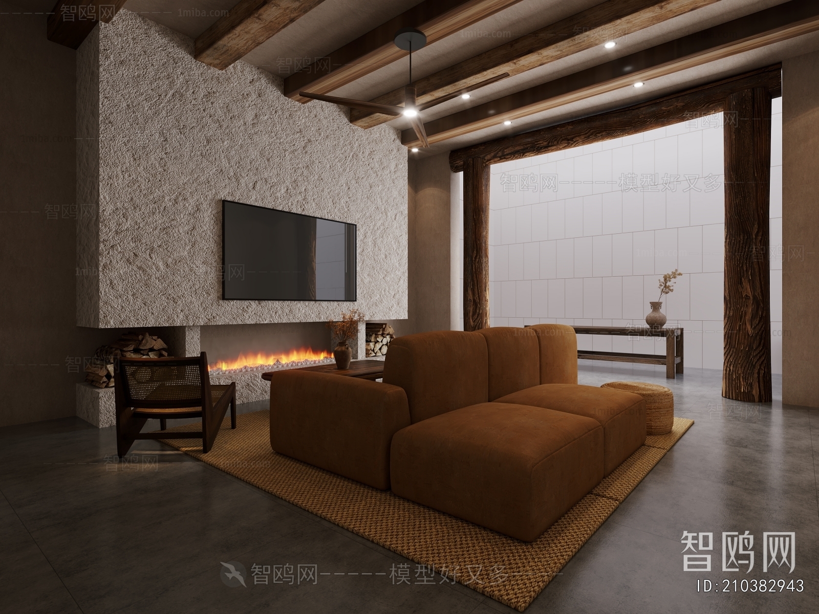 Wabi-sabi Style A Living Room