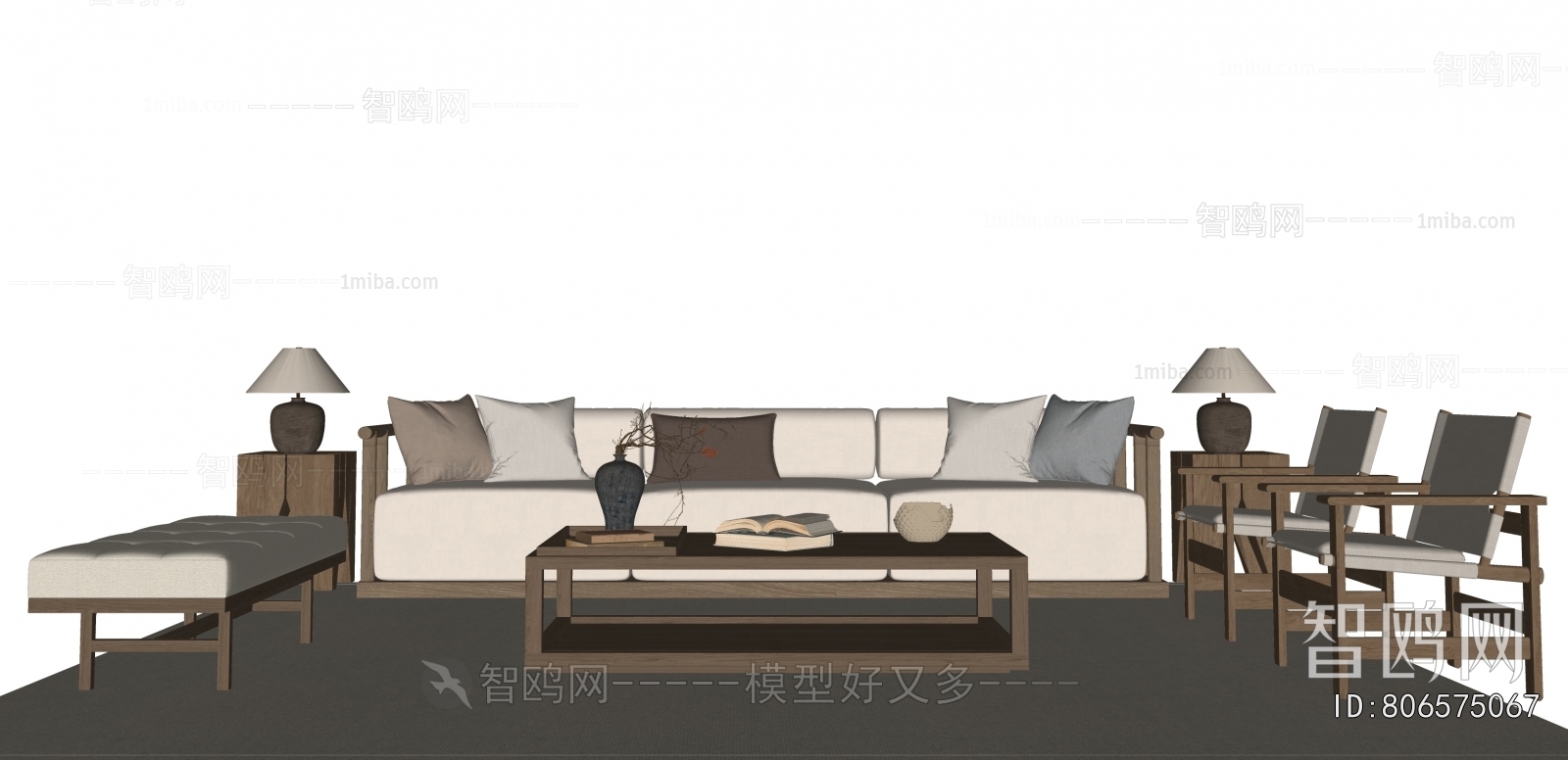 New Chinese Style Sofa Combination