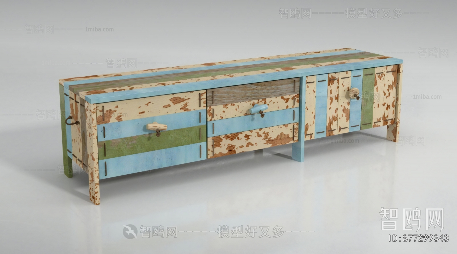 Country Style Retro Style TV Cabinet