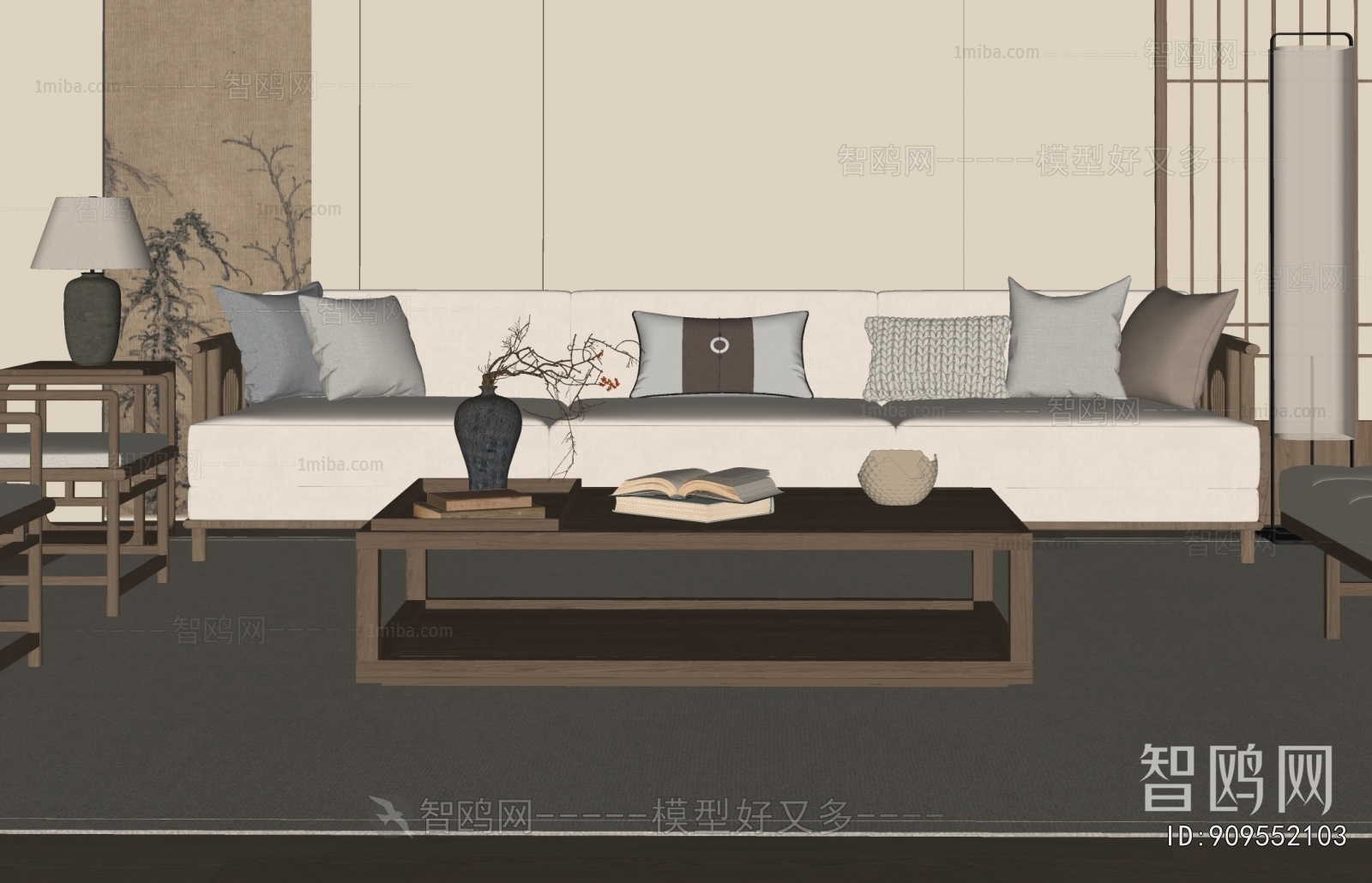 New Chinese Style Sofa Combination