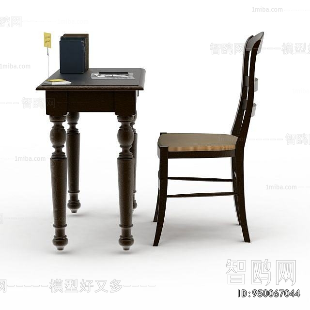 European Style Computer Desk And Chair