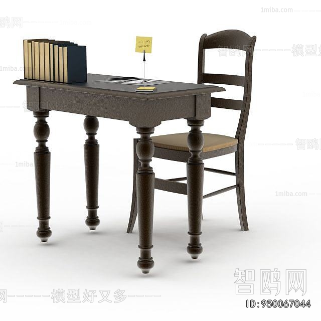 European Style Computer Desk And Chair