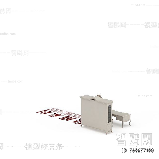 European Style Computer Desk And Chair