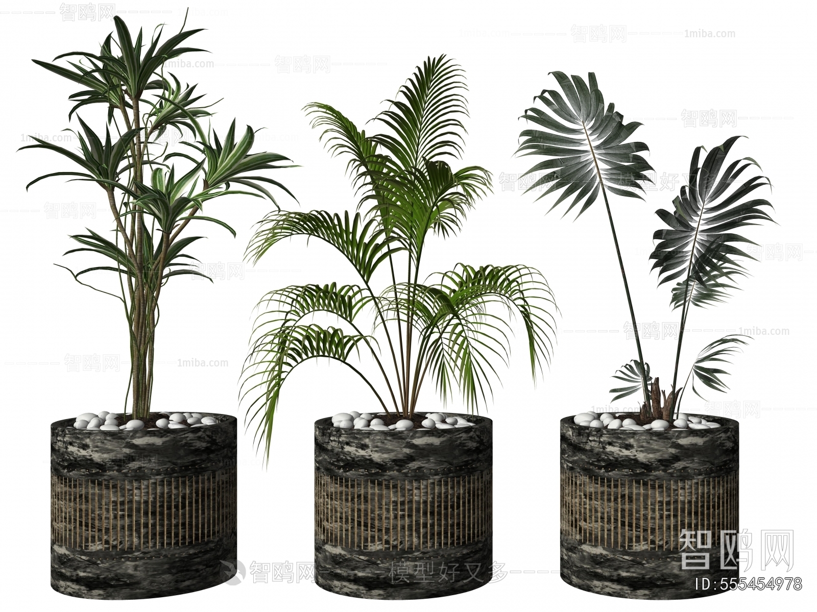 Modern Ground Green Plant Potted Plants