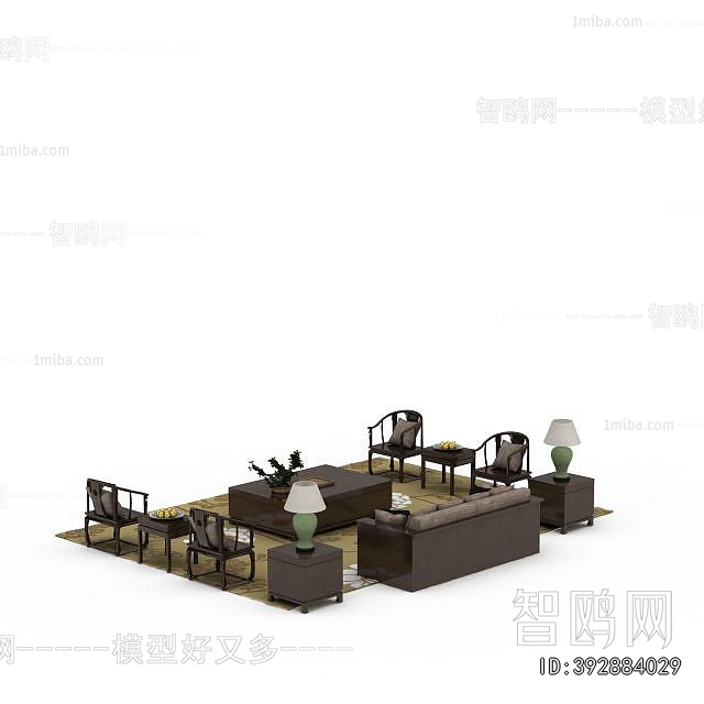 New Chinese Style Sofa Combination