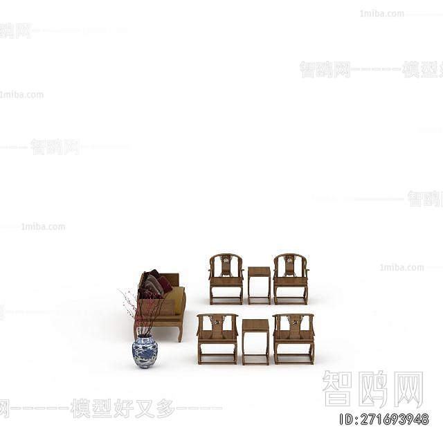 New Chinese Style Sofa Combination