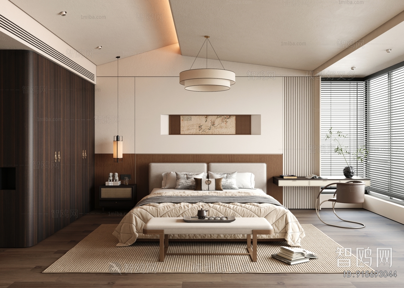 New Chinese Style Bedroom