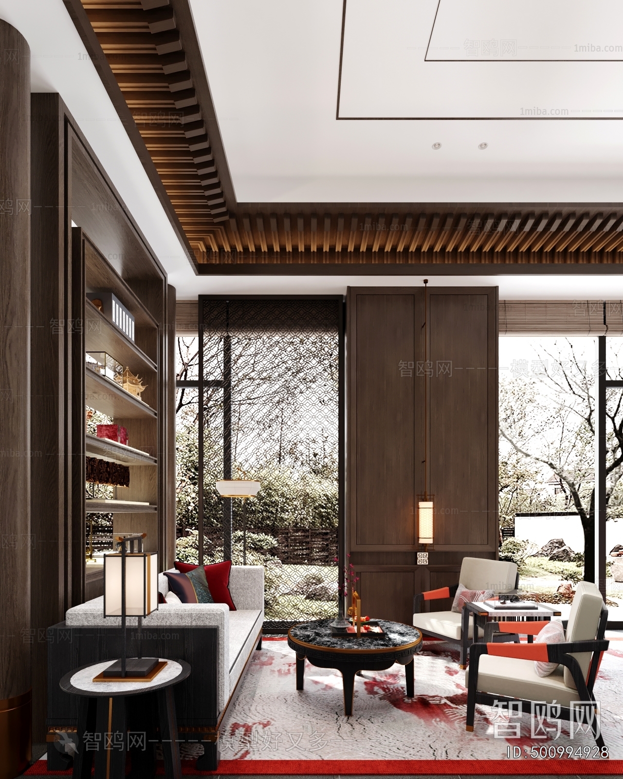 New Chinese Style A Living Room