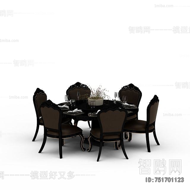 European Style Dining Table And Chairs