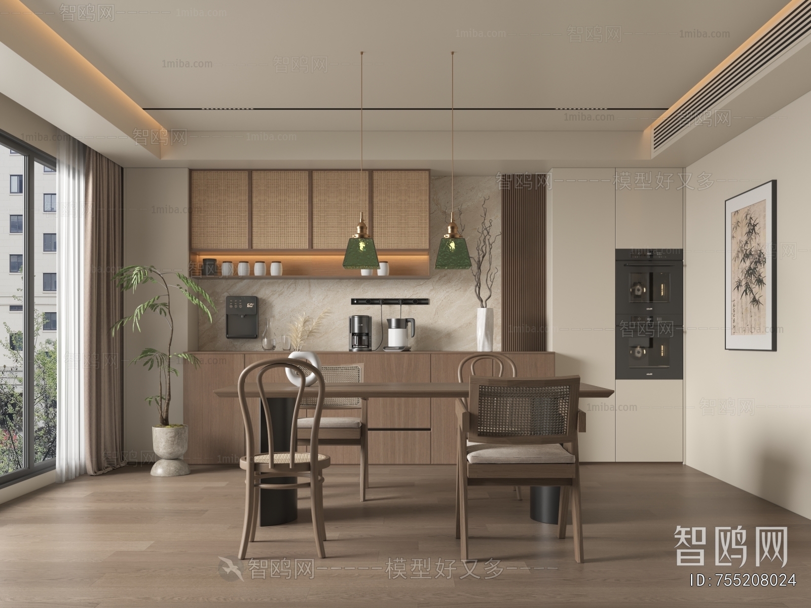 Wabi-sabi Style Dining Room