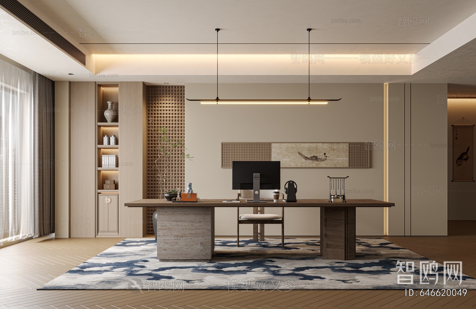 New Chinese Style Study Space