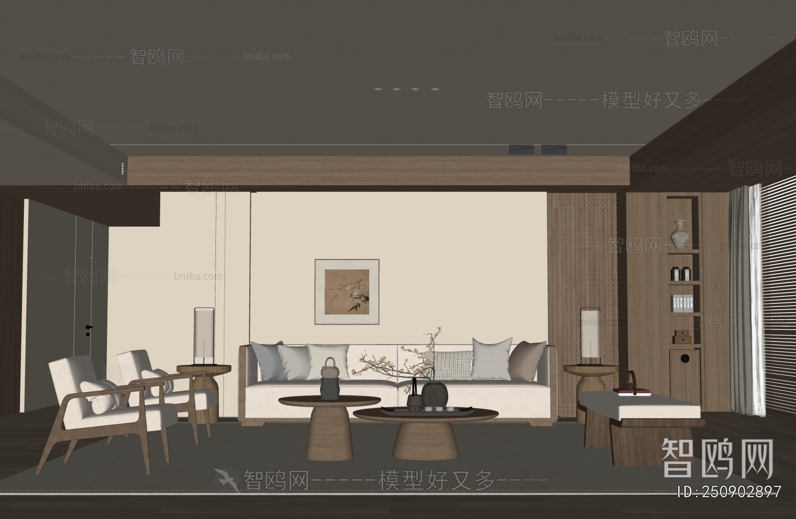 New Chinese Style A Living Room