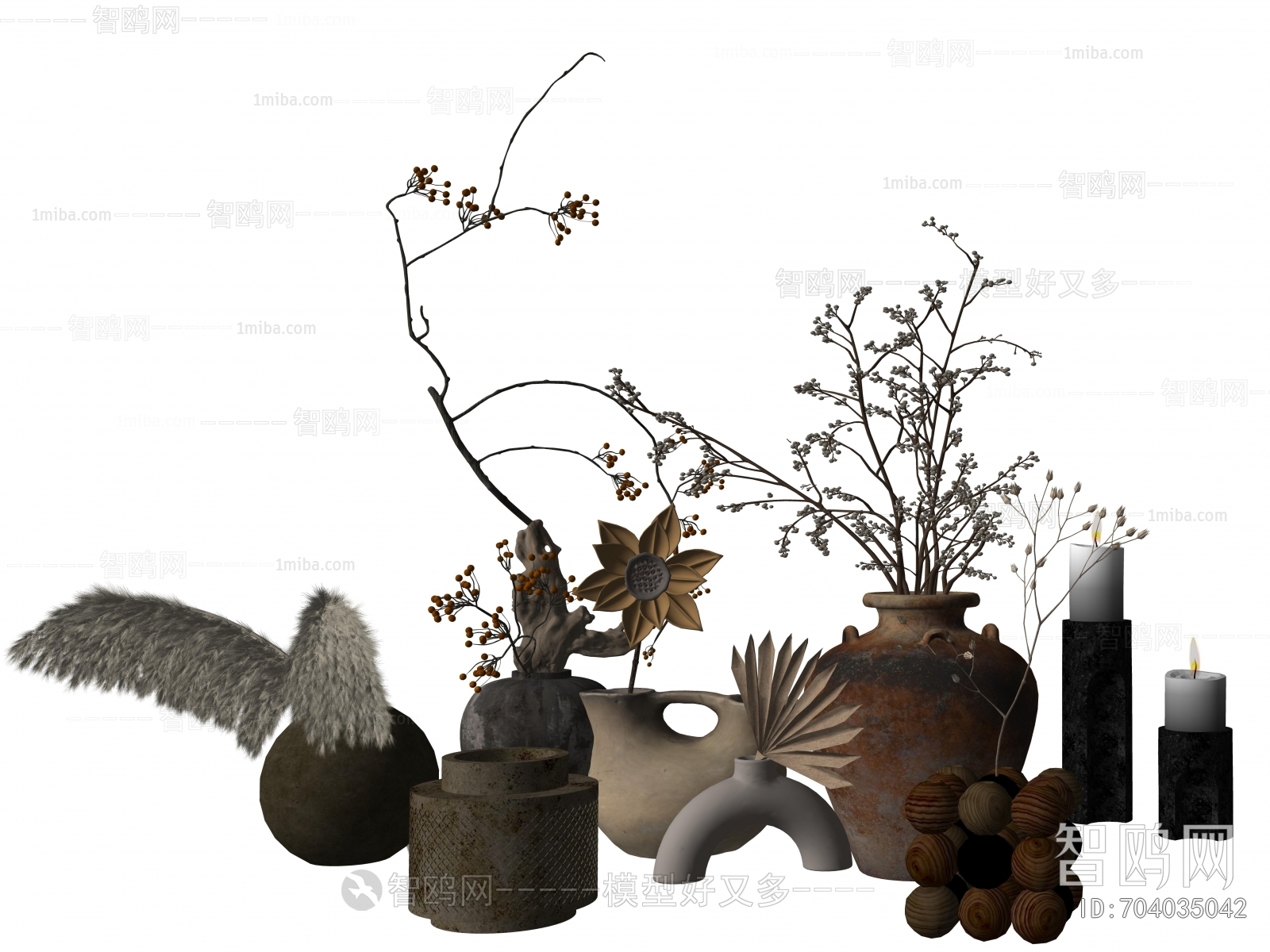 Modern Potted Green Plant