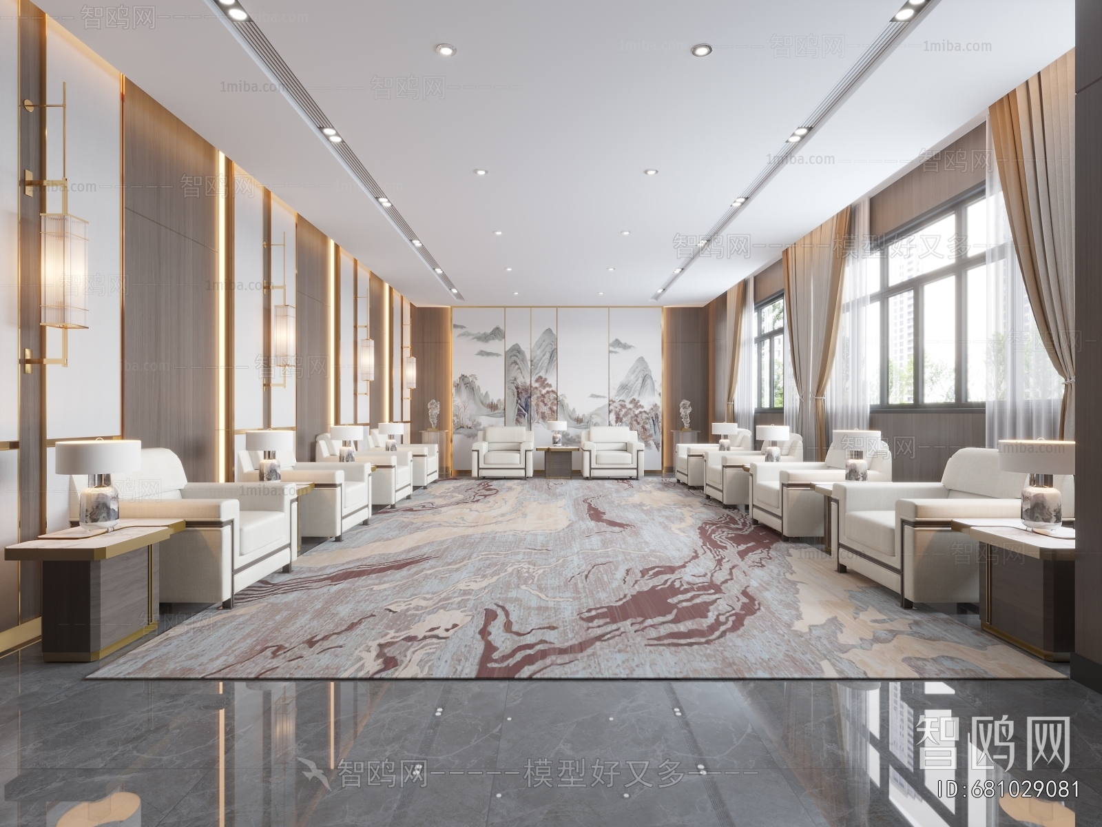 New Chinese Style Reception Room