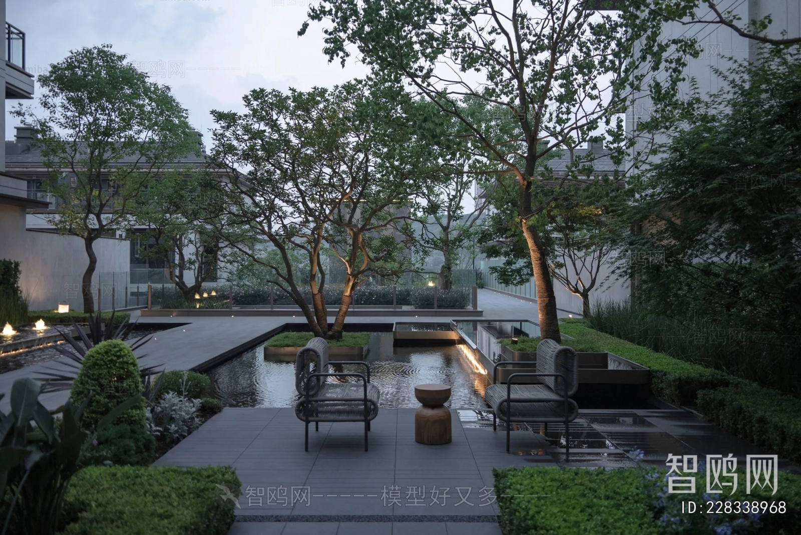 Modern Courtyard/landscape