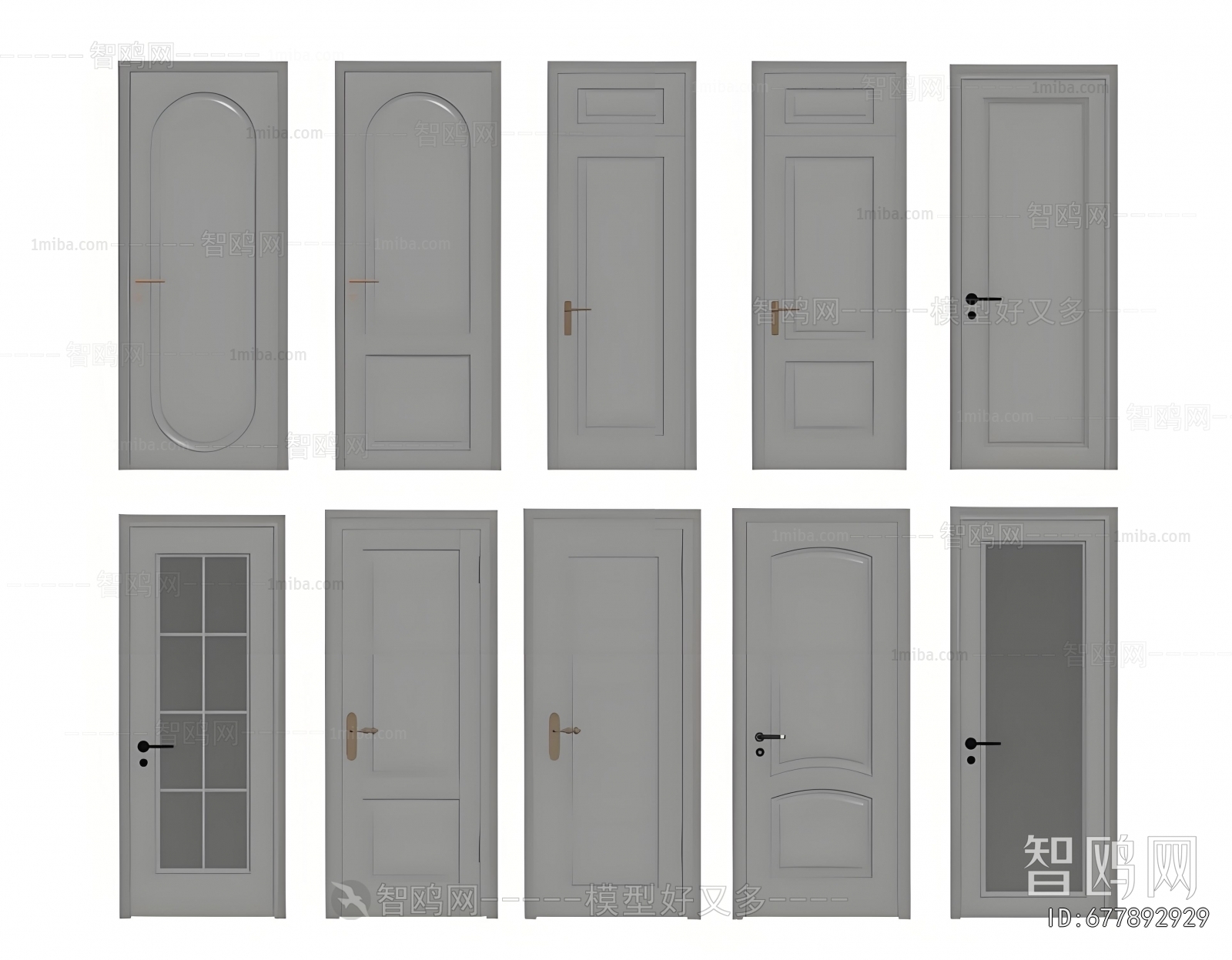 Simple European Style Single Door