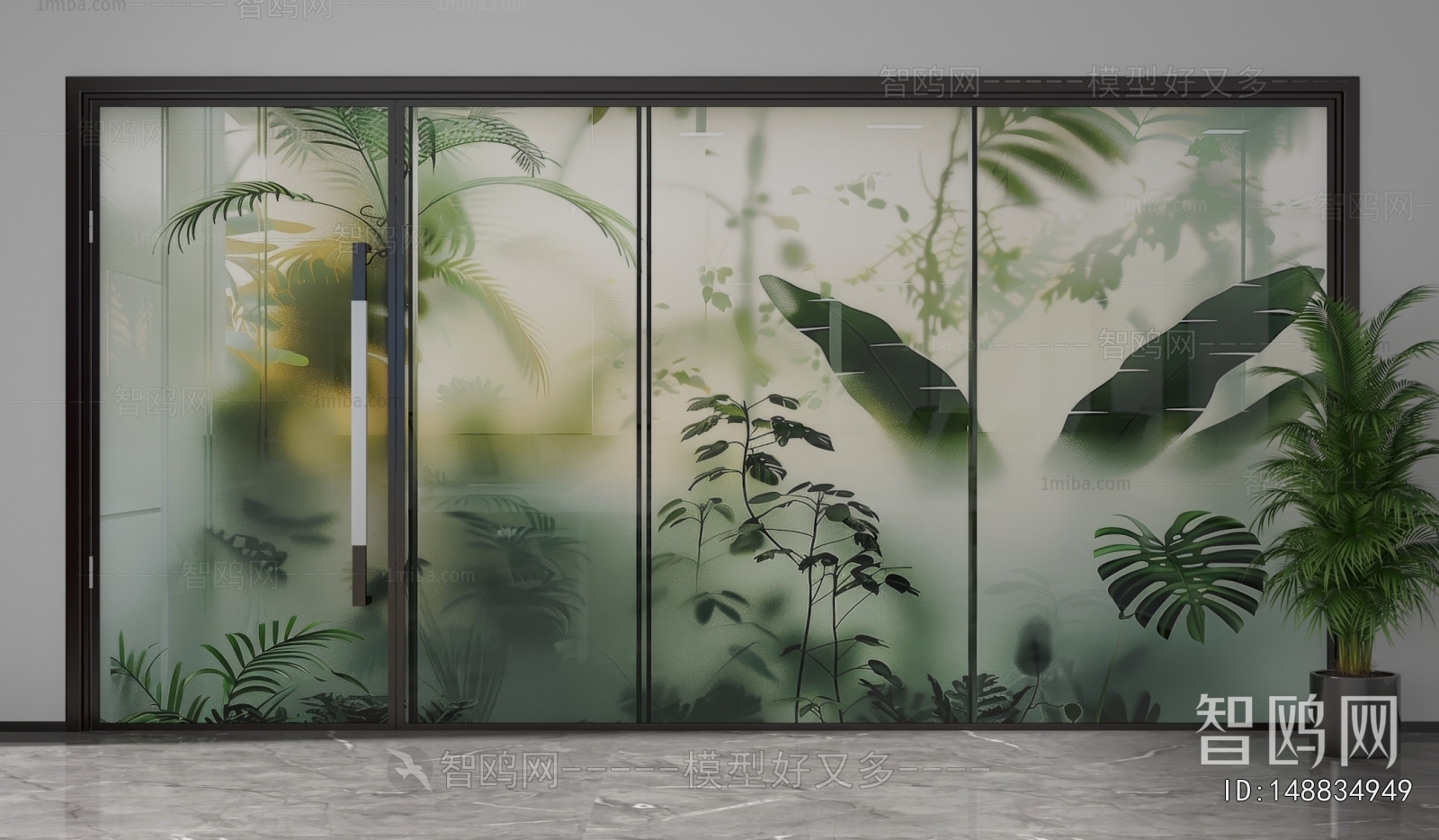 Nordic Style Glass Screen Partition