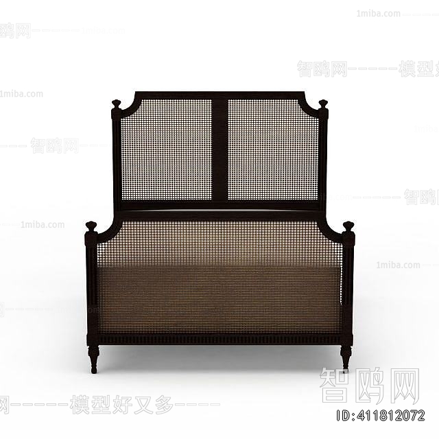 Wabi-sabi Style Double Bed