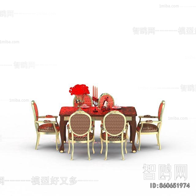 European Style Dining Table And Chairs