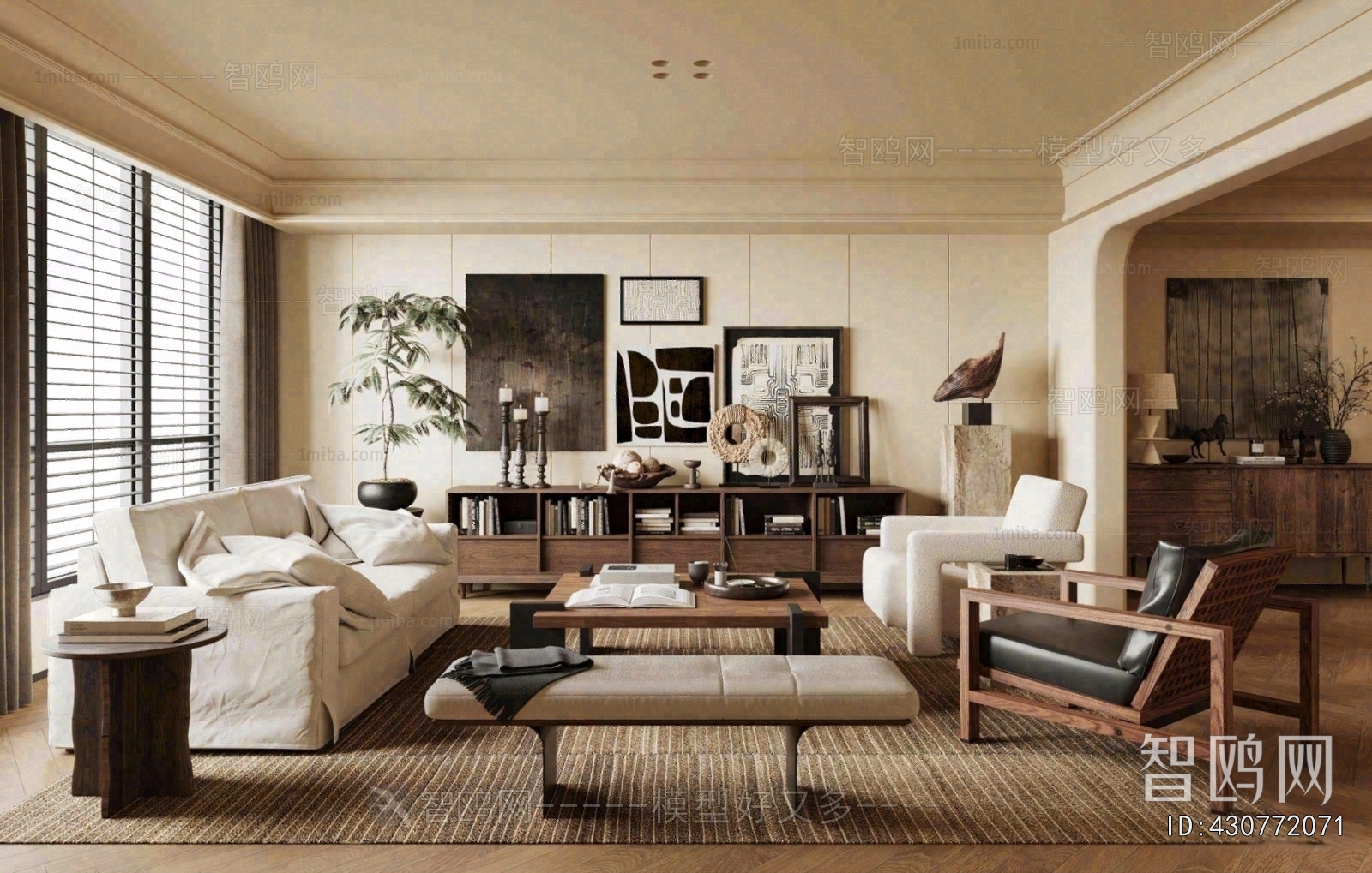 Wabi-sabi Style A Living Room