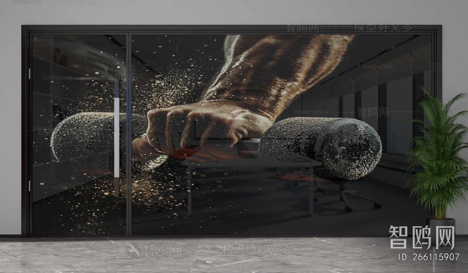 Modern Glass Screen Partition