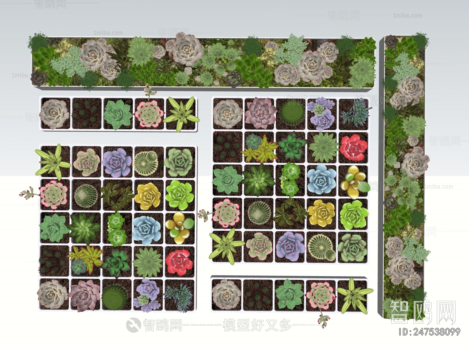 Modern Potted Green Plant