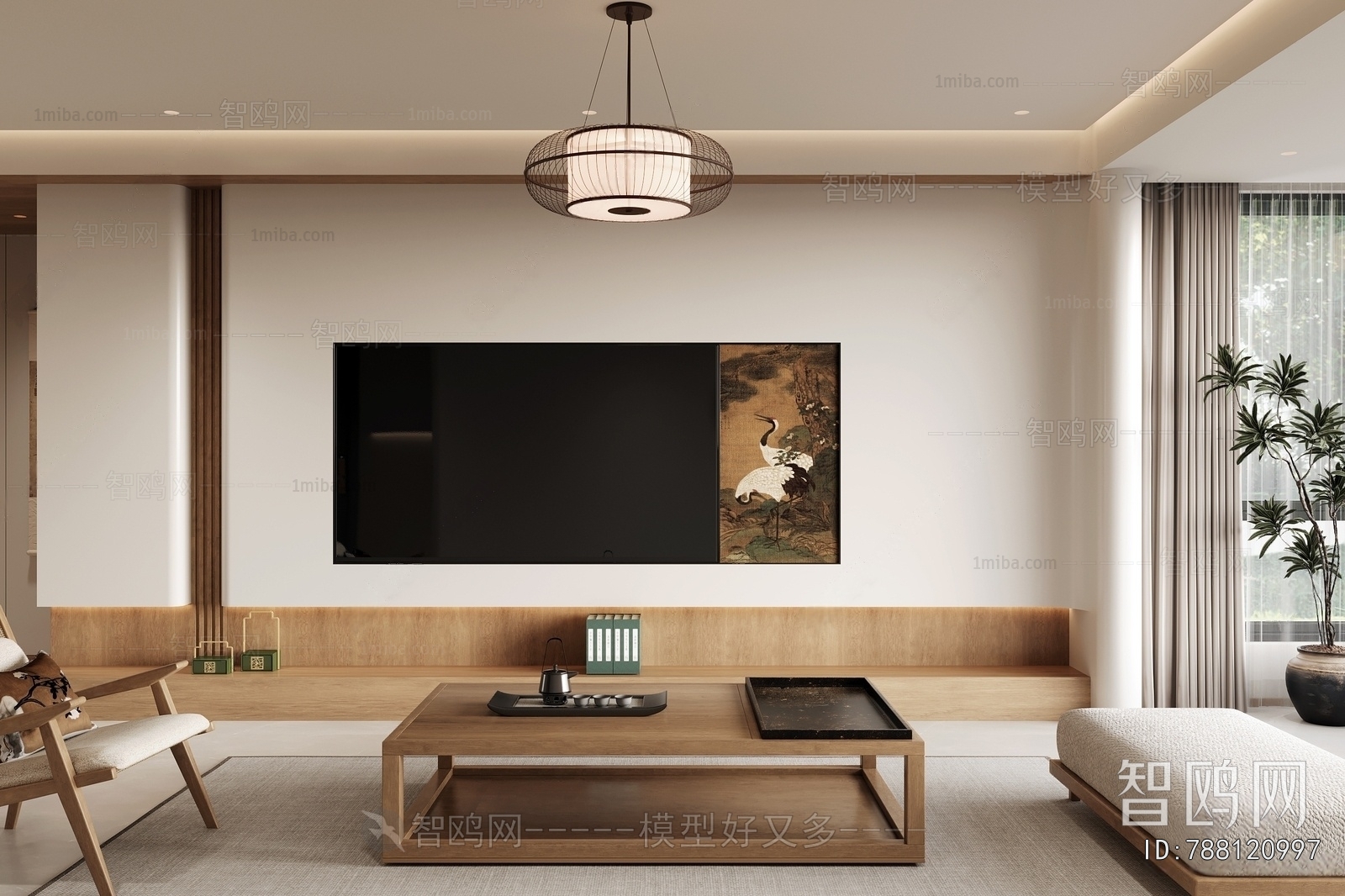 New Chinese Style A Living Room