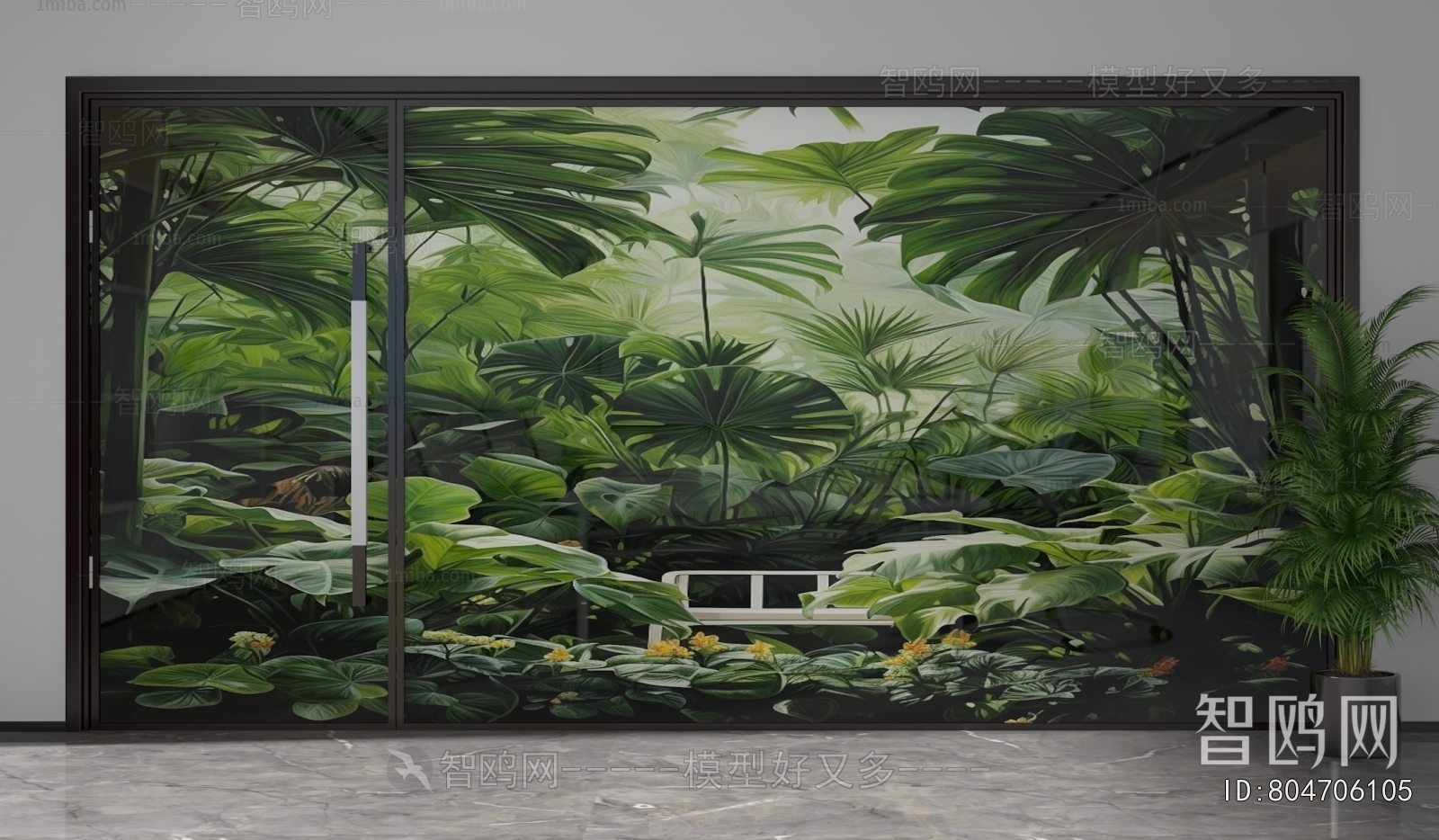 Nordic Style Glass Screen Partition