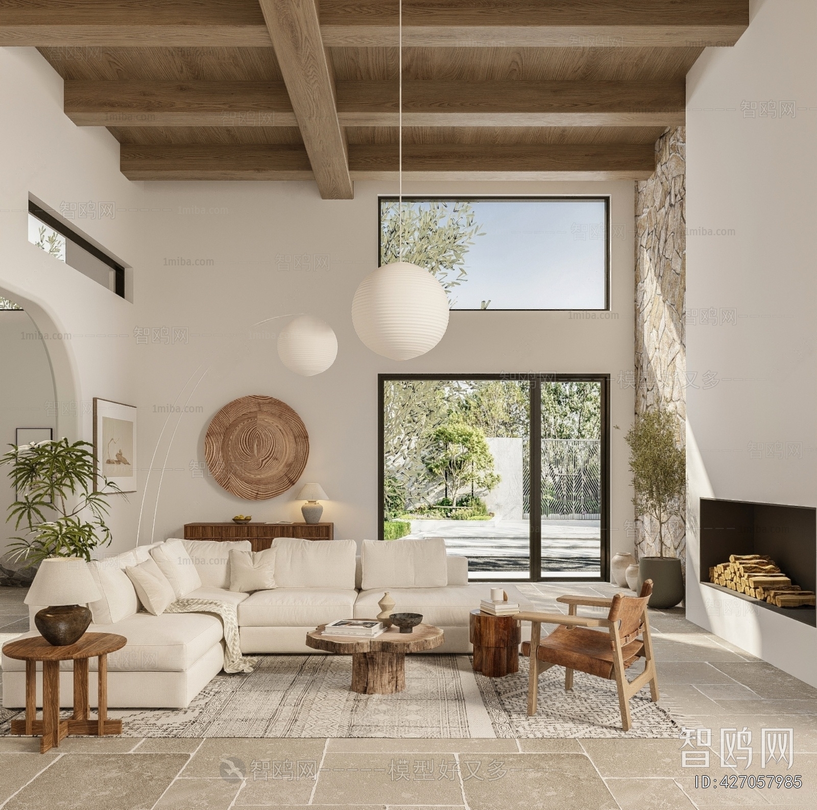 Wabi-sabi Style A Living Room