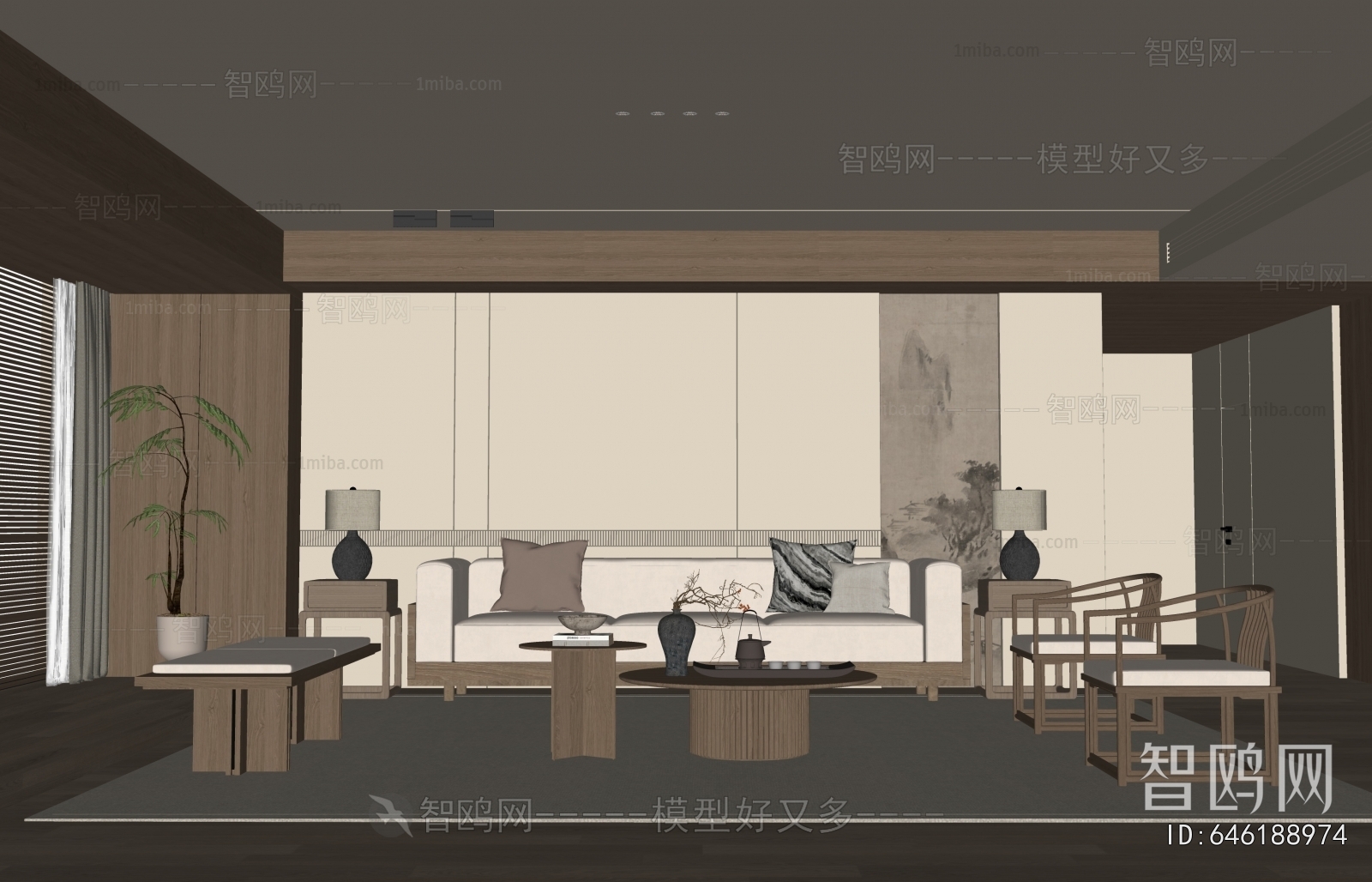 New Chinese Style A Living Room