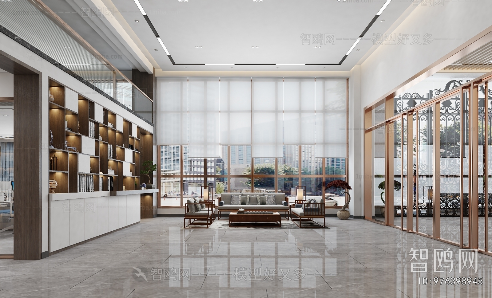 New Chinese Style Office Reception Desk