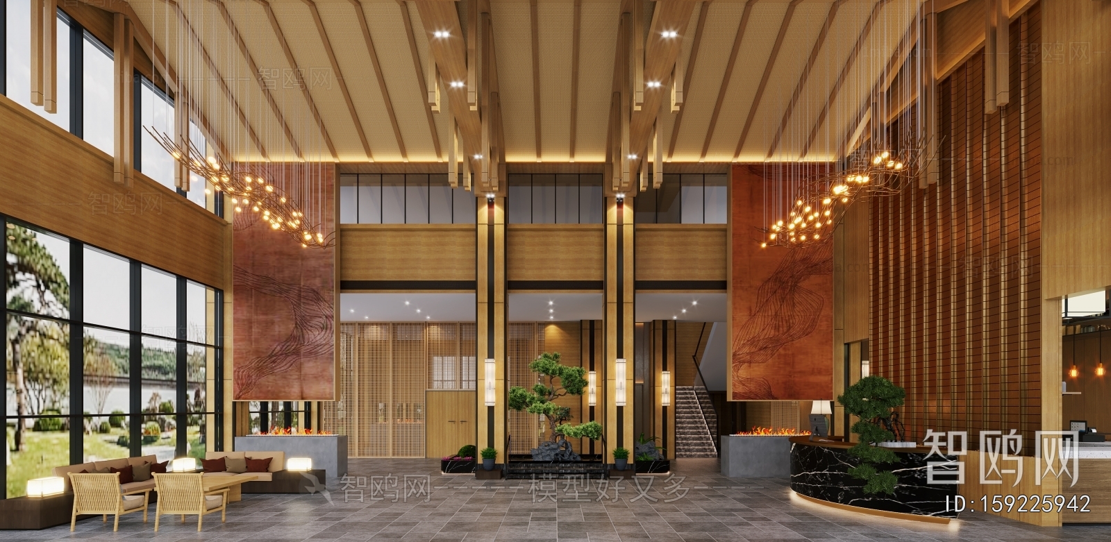 New Chinese Style Lobby Hall