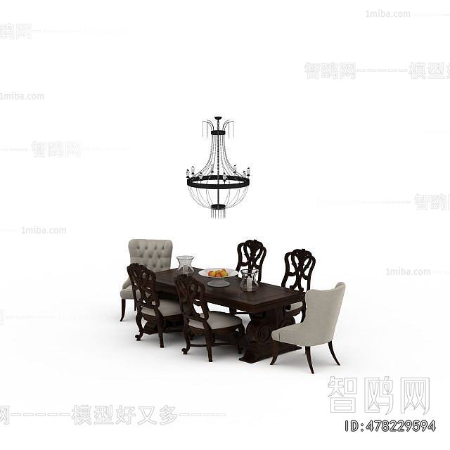 European Style Dining Table And Chairs