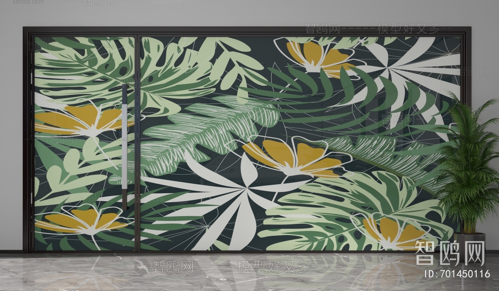 Nordic Style Glass Screen Partition