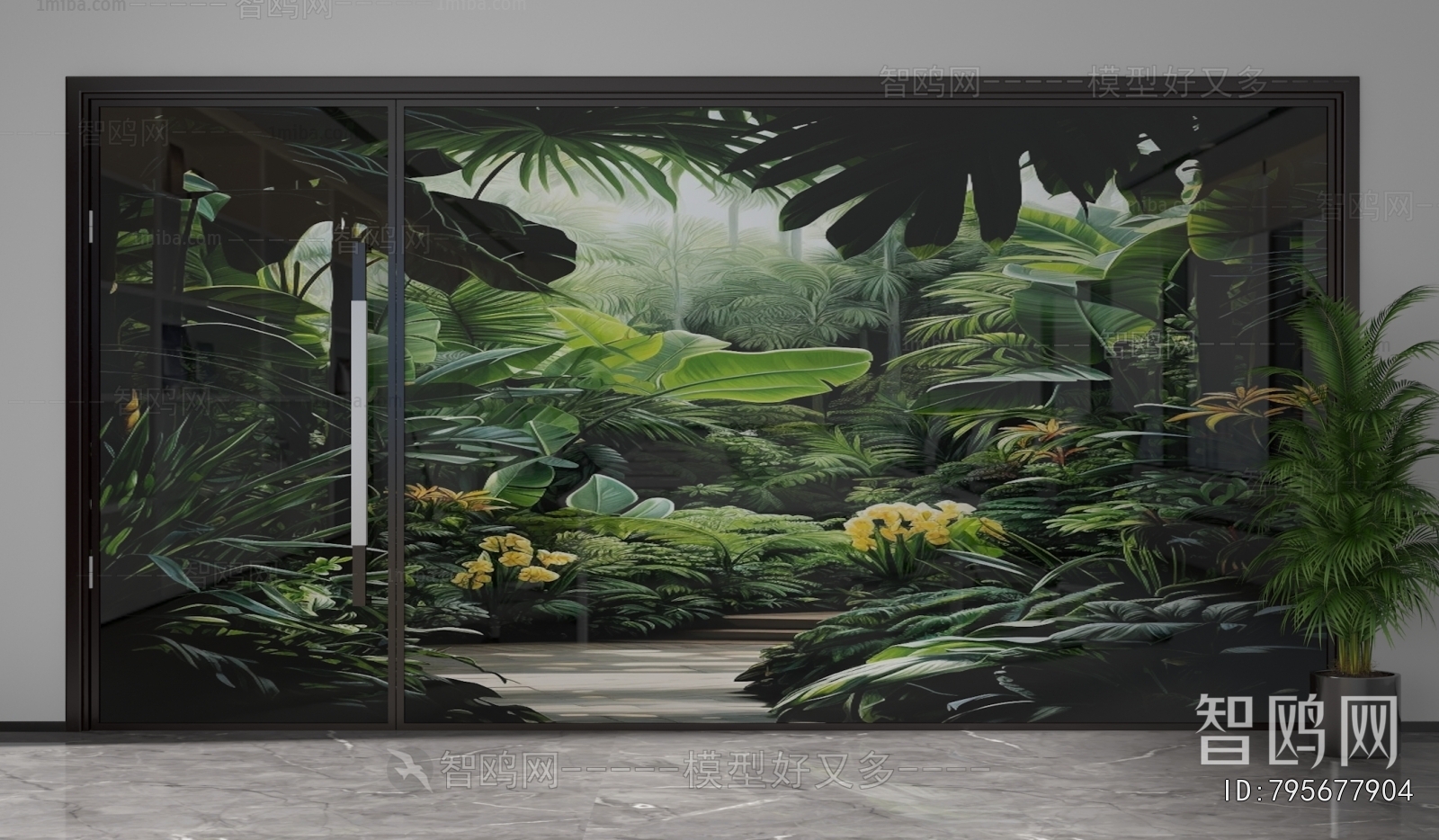 Nordic Style Glass Screen Partition