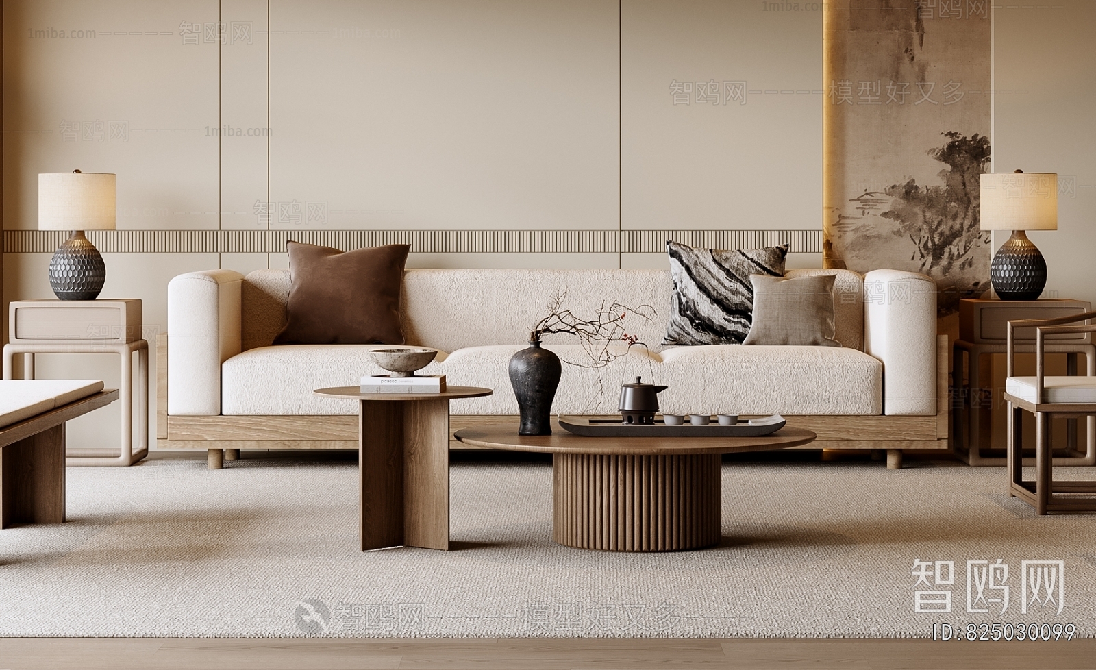 New Chinese Style Sofa Combination