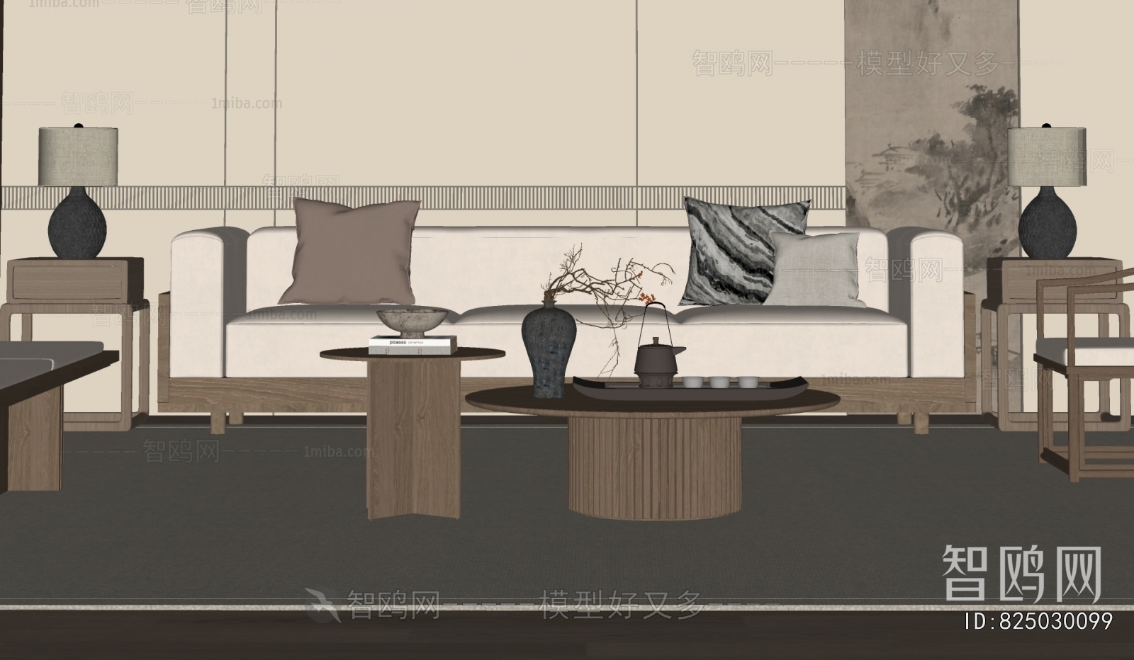 New Chinese Style Sofa Combination