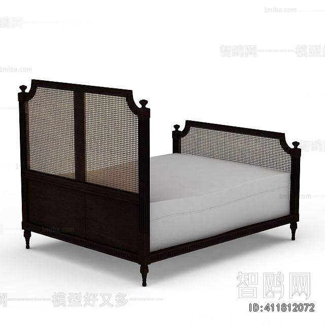 Wabi-sabi Style Double Bed