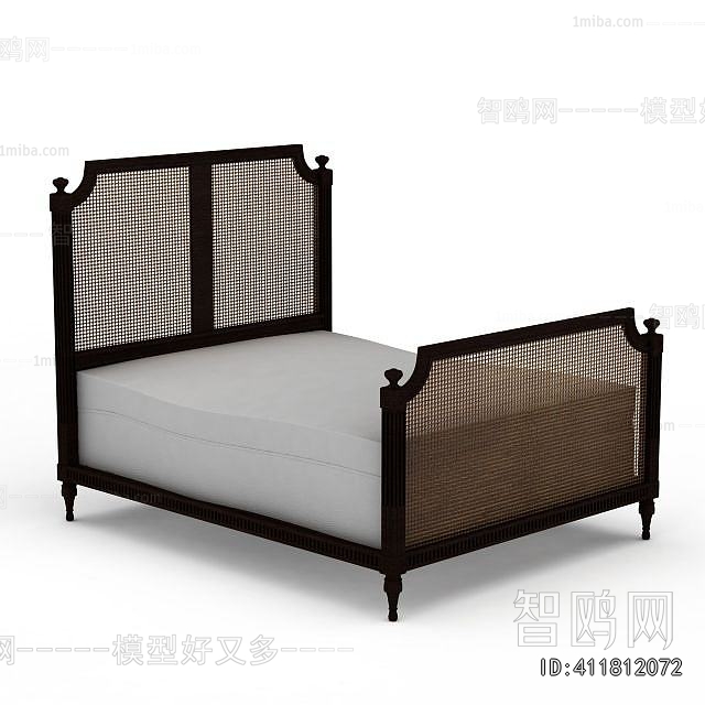 Wabi-sabi Style Double Bed