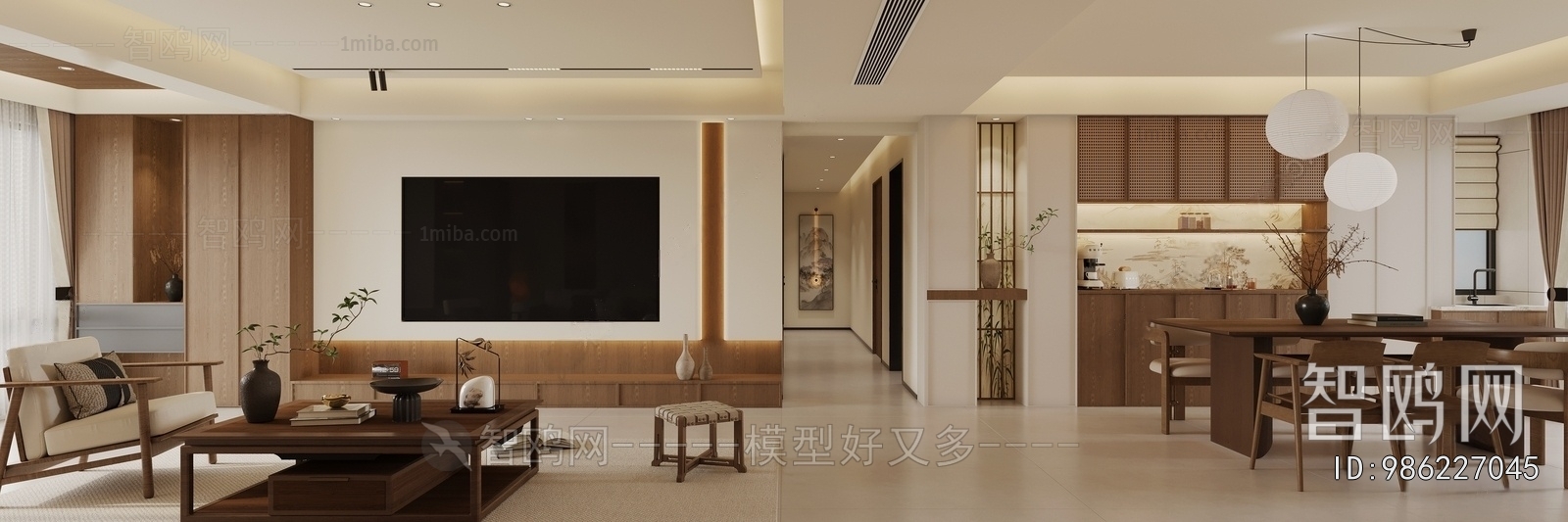 New Chinese Style A Living Room