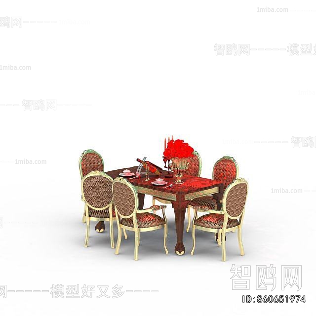 European Style Dining Table And Chairs