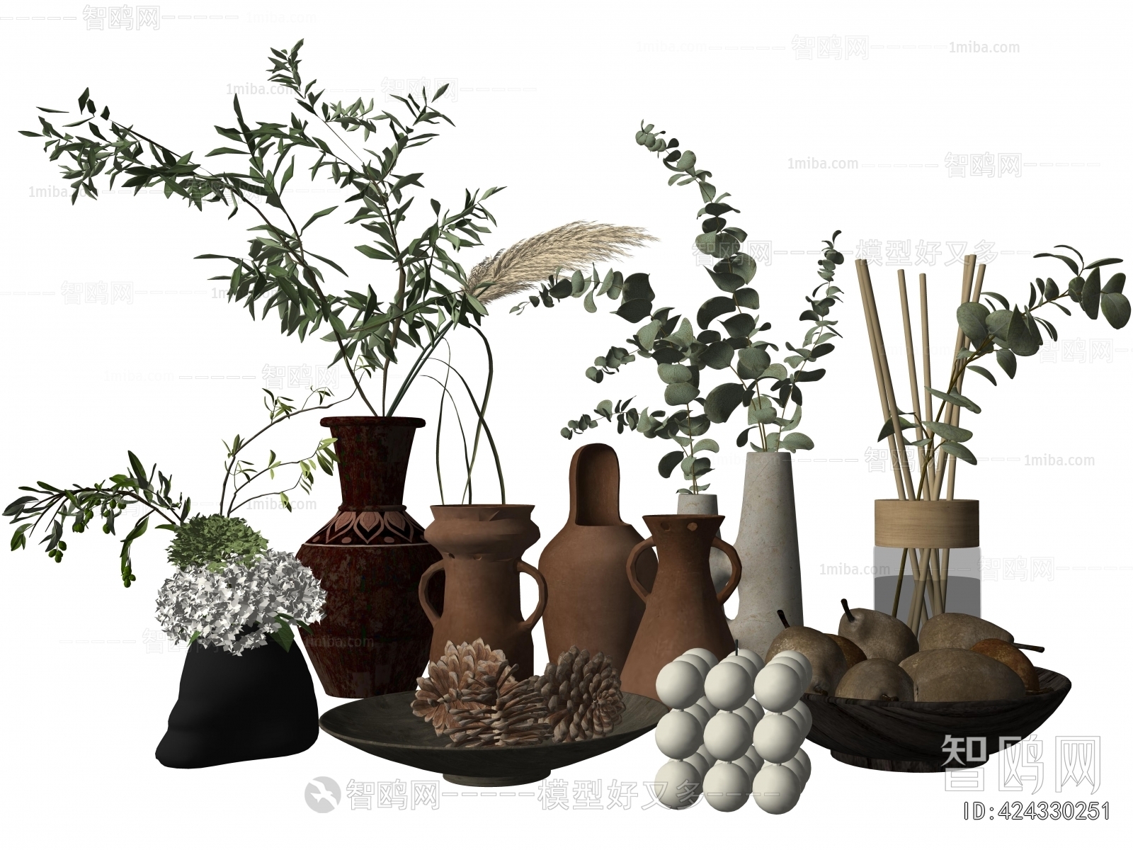 Modern Potted Green Plant