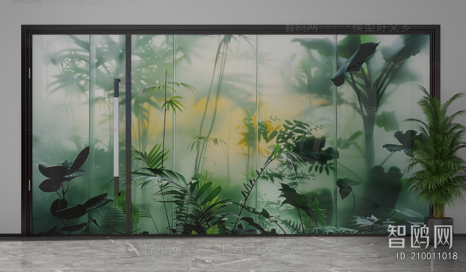 Nordic Style Glass Screen Partition