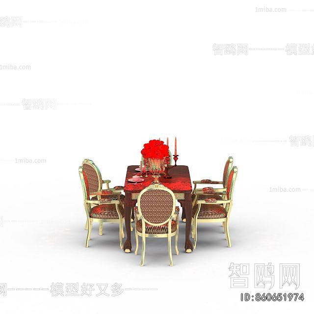 European Style Dining Table And Chairs
