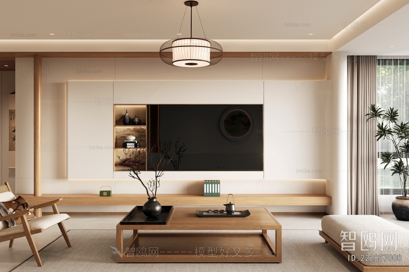 New Chinese Style A Living Room