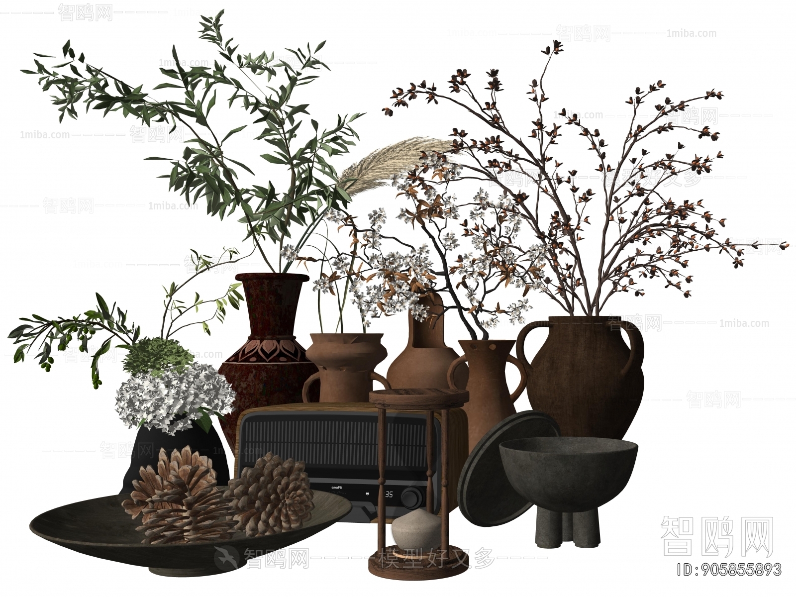 Modern Potted Green Plant